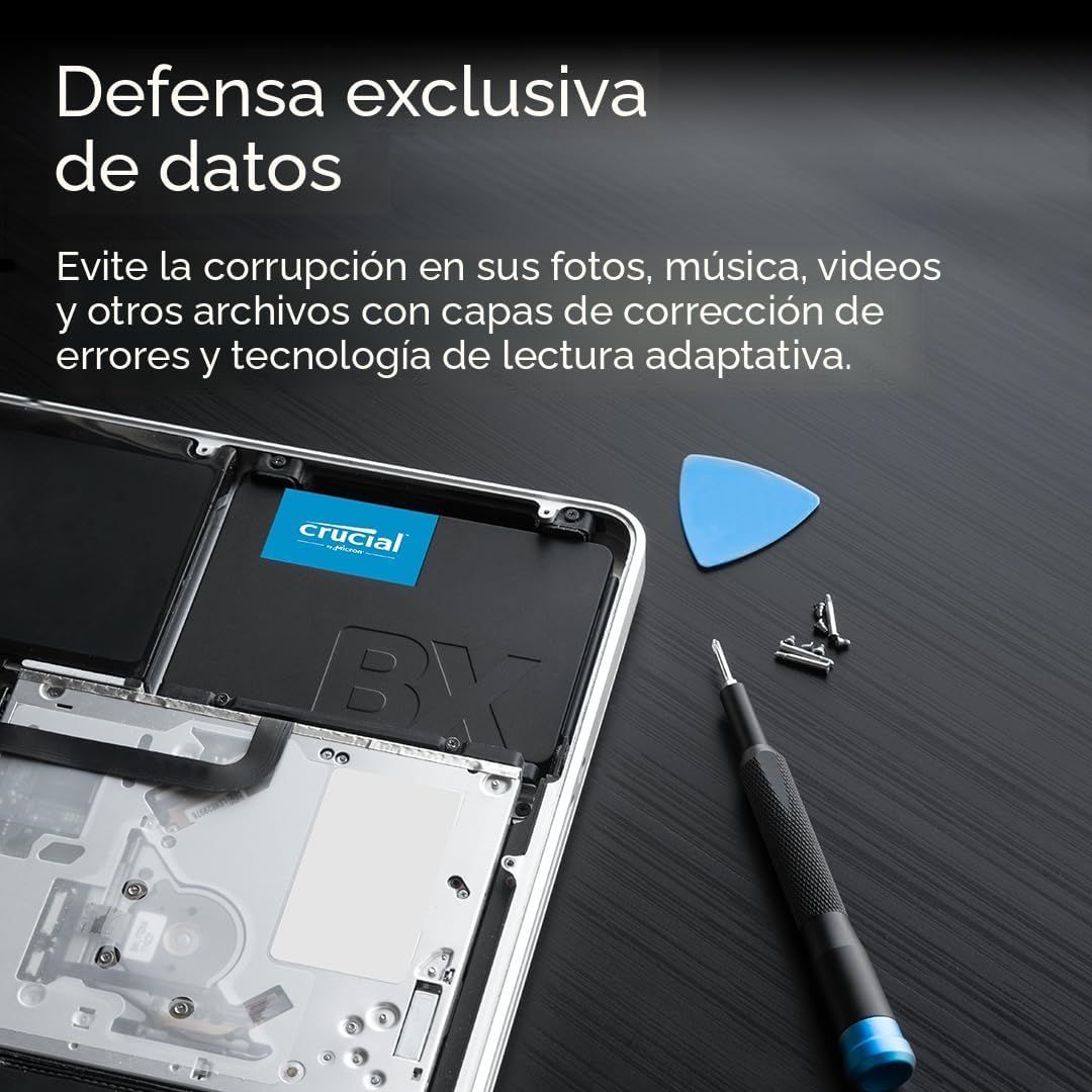 Crucial BX500 2TB 3D NAND SATA SSD interno de 2.5 pulgadas, hasta 540MB/s - CT2000BX500SSD1, unidad de estado sólido