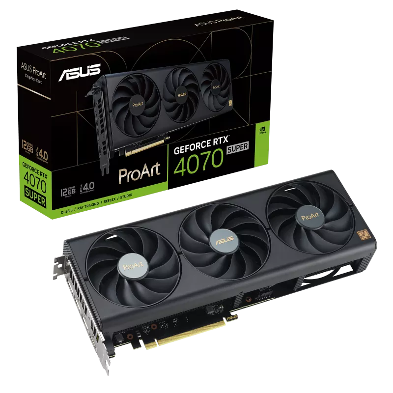 ASUS Tarjeta gráfica ProArt GeForce RTX™ 4070 SUPER de 12 GB GDDR6X