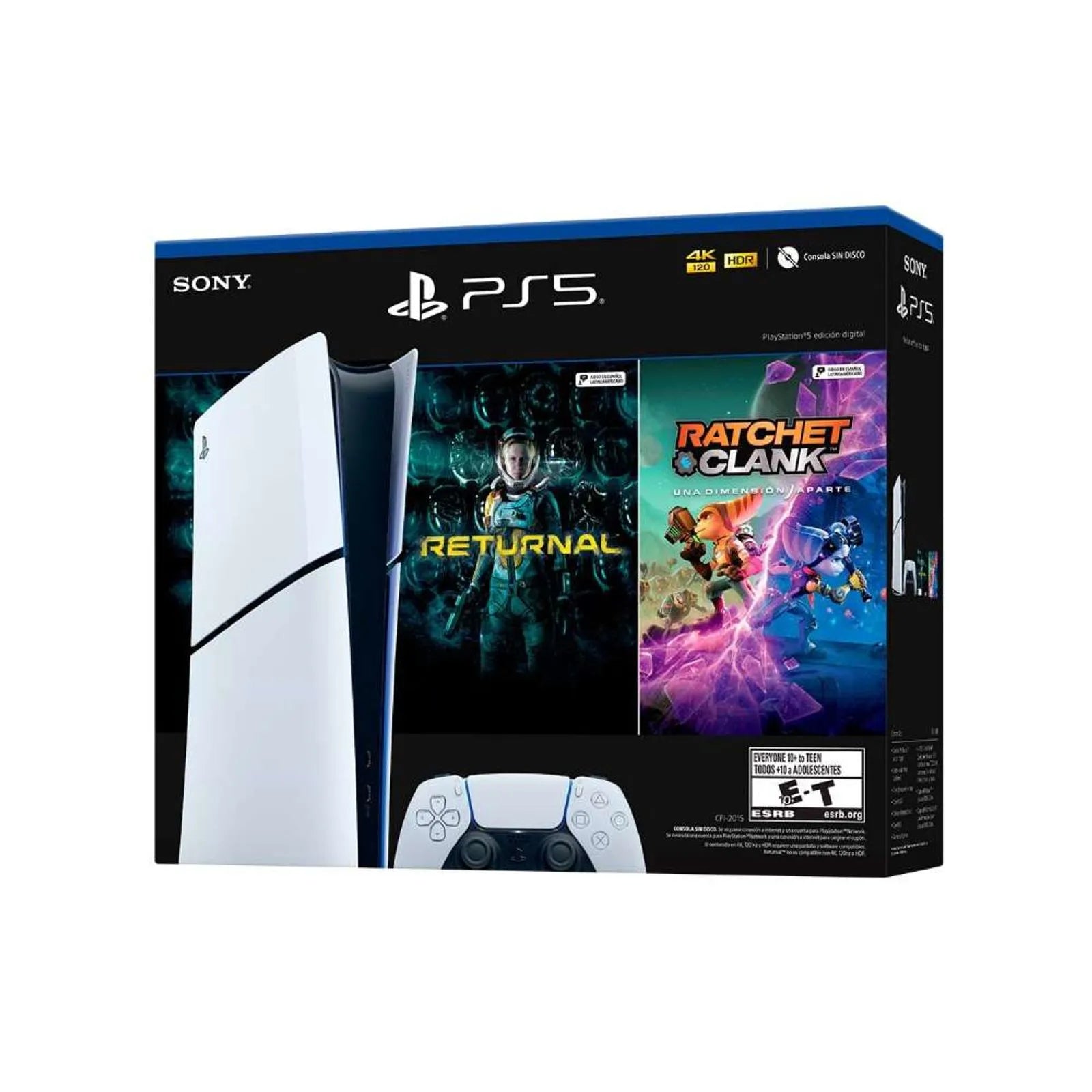 Consola PlayStation 5 Slim Digital + Voucher Juego Returnal + Voucher Juego Ratchet + Control