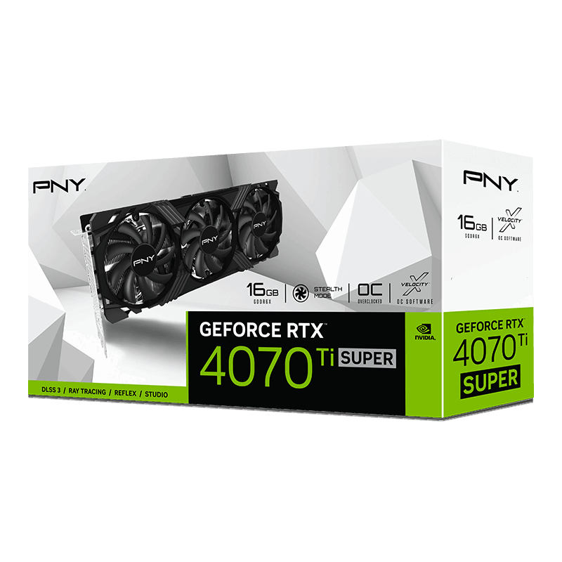 PNY GeForce RTX™ 4070 Ti SUPER 16GB VERTO™ Overclocked Triple Fan DLSS 3