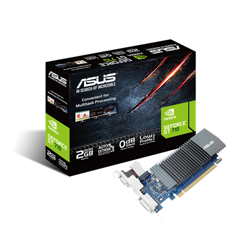 Tarjeta Gráfica ASUS GeForce® GT 710 con refrigeración pasiva y silenciosa