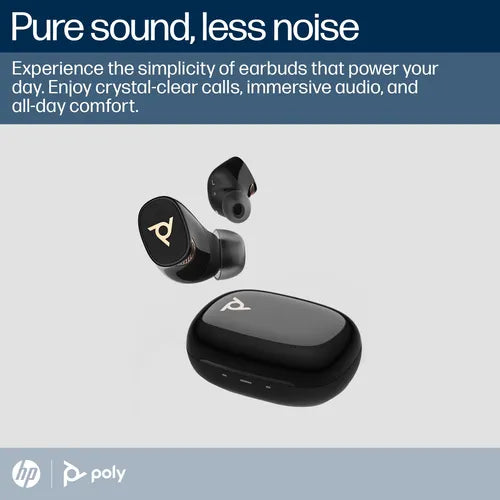 Poly Voyager Free 20 Black Earbuds + Basic Charge Case (Pregunta a nuestro asesor)