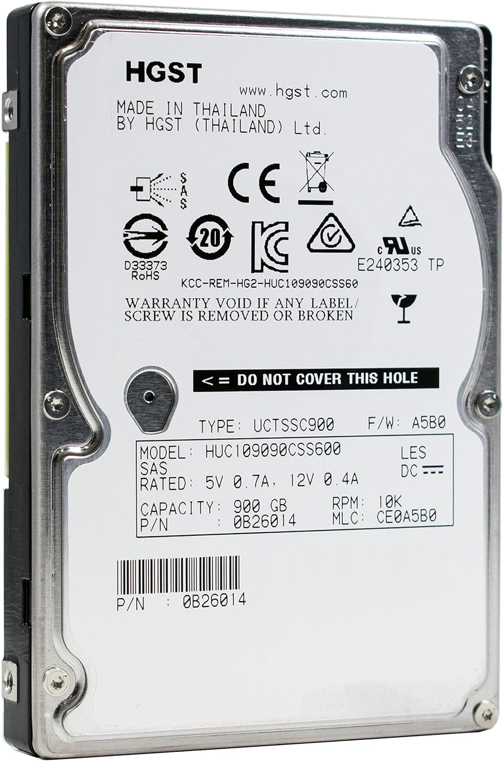 DISCO PARA SERVIDORES HITACHI  HUC109090CSS600 HGST 900GB 10K 2.5 6Gbs SAS